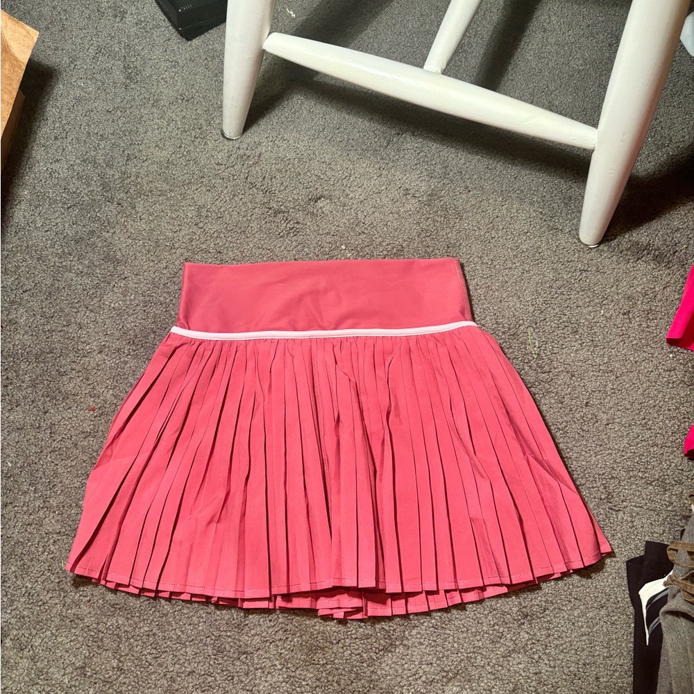 TCEC Pink Pleated Mini Skort
